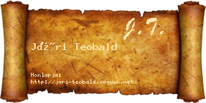 Jári Teobald névjegykártya